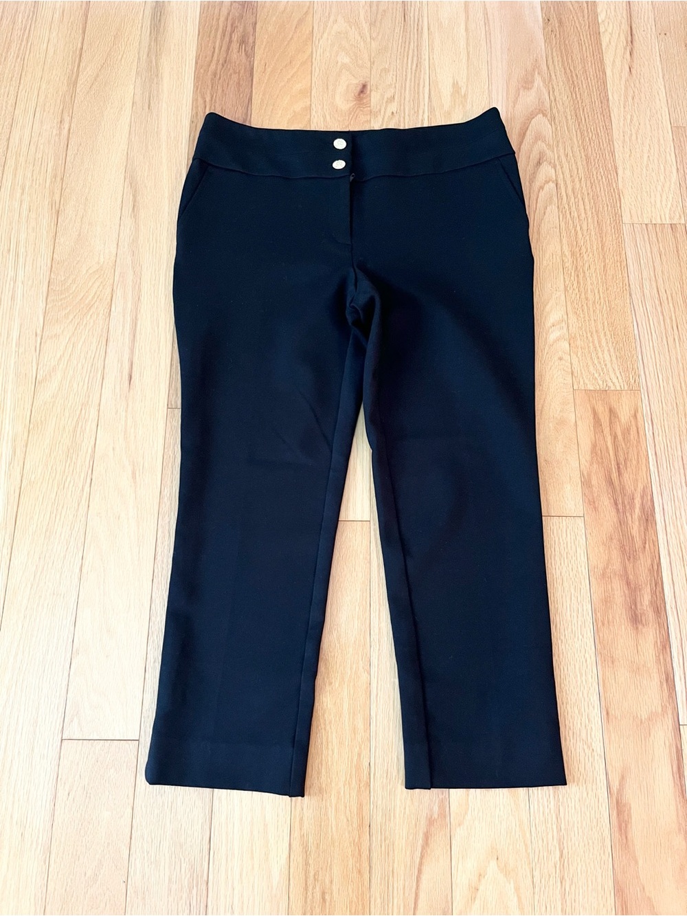 Anne Klein Cropped Pants with Gold Buttons